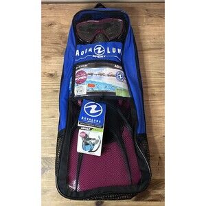 Aqua Lung Women's Adult M Bonita Mask, Zulu Snorkel,Bolt Fins Pink Travel Series